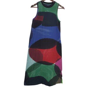 Osklen Maxi Dress Medium M Multi Colored Mod Circles Print Art to Wear